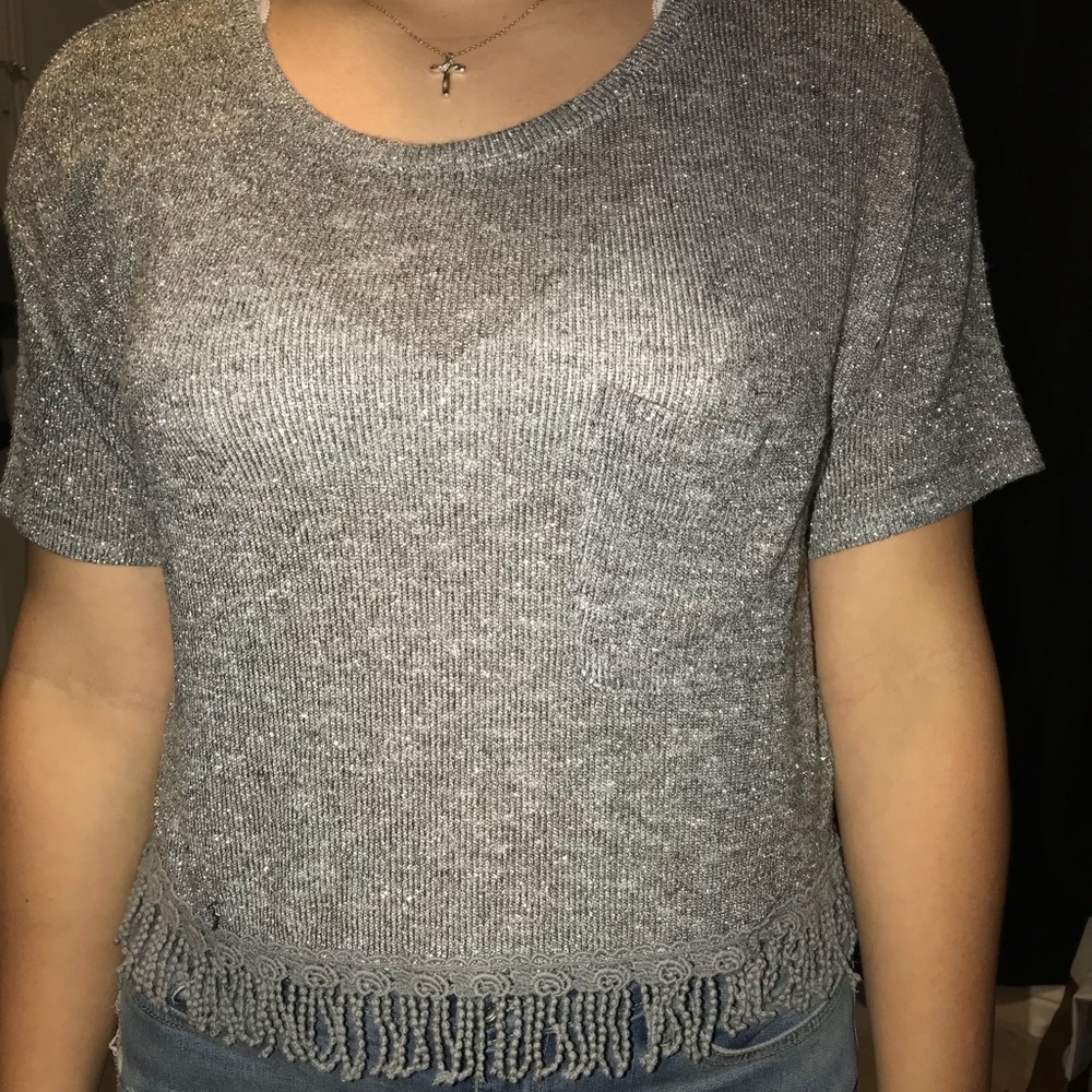 Sparkly hollister top